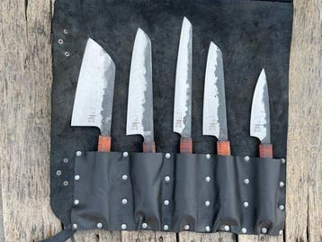 Keukenmes - Ambachtelijke verzamelbare chef-messen set (5)
