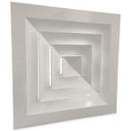 Vierkant plafondrooster met vast uitblaaspatroon 225x225mm, Verzenden, Nieuw
