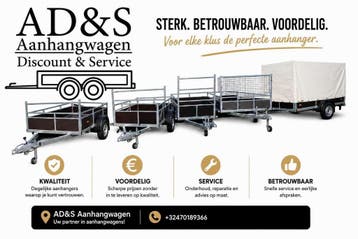 Diverse nieuwe ongeremde aanhangwagens