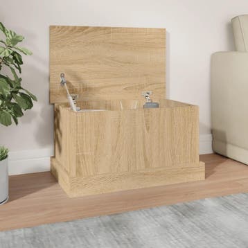 vidaXL Opbergbox Sonoma Eiken 50x30x28 cm Bewerkt Hout, Verzenden, Nieuw