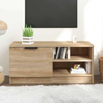 vidaXL Tv-meubel 80x35x36,5 cm bewerkt hout sonoma, Verzenden, Nieuw