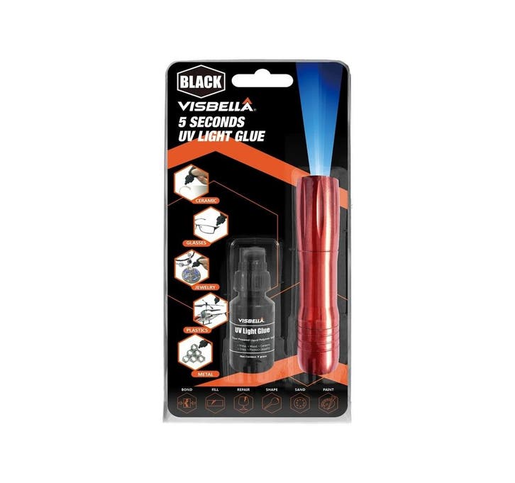 Visbella UV-lijm - 5 secondenlijm met UV zaklamp, Auto diversen, Autogereedschap, Verzenden