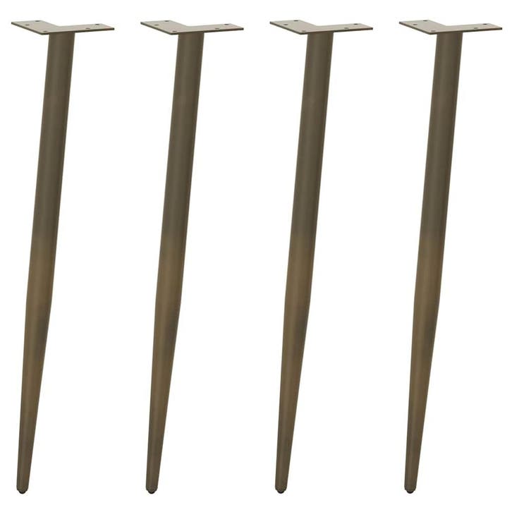 vidaXL Console tafelpoten conische vorm 4 st 72-73 cm staal, Maison & Meubles, Pièces pour table, Envoi