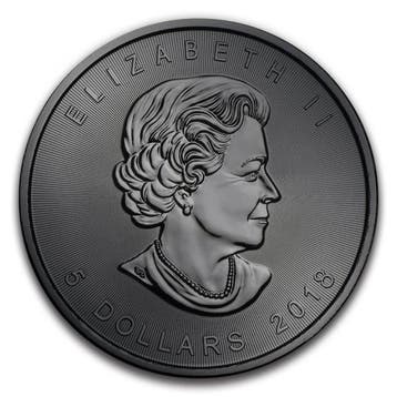 Canada. 5 Dollars 2018 1oz Canadian Silver Maple Leaf Blood