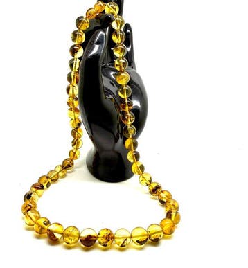 Natuurlijke Baltische amber ketting 48 cm, hele stenen