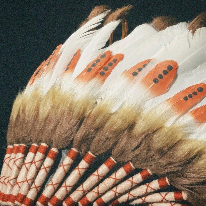 Decoratief ornament - C- Stunning Remake Indian Headdress on, Antiquités & Art, Art | Objets design