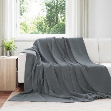vidaXL plaid Donkergrijs 240 x 270 cm 1.69 kg Fleece, Verzenden
