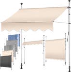 Klemluifel - Balkon luifel - Verticale luifel - 350 cm - Bei, Verzenden, Nieuw