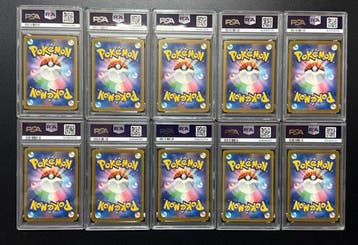 Pokémon - 10 Graded card Full art, Foil, Promo card - PSA 10, Nieuw
