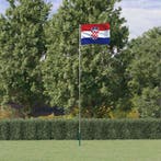 vidaXL Vlag met vlaggenmast Kroatië 5,5 m aluminium, Diversen, Vlaggen en Wimpels, Verzenden, Nieuw