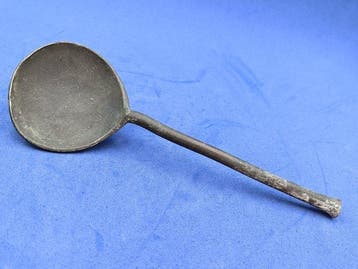 16th-17th century pewter Spoon with Marked Bowl - Dutch - 17