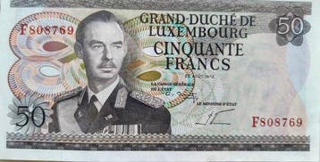Luxemburg. - 4 x 50 Francs 1972 - Pick 55b - consecutive