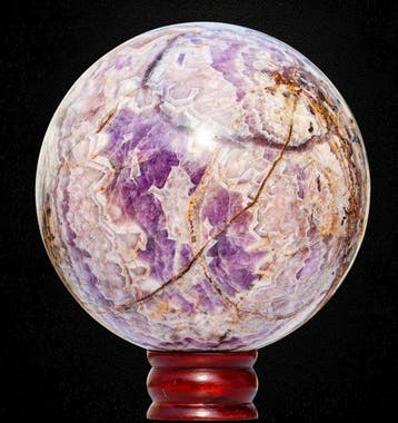 Museumkwaliteit 6,73 kg Chevron Amethyst Bol met Blauwe, Verzamelen