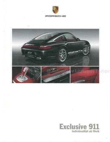 2009 PORSCHE 911 EXCLUSIVE HARDCOVER BROCHURE DUITS, Boeken, Nieuw