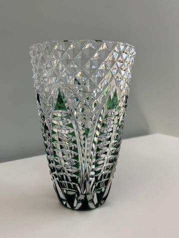 Val Saint Lambert - Vase - P.U. - Cristal, Antiquités & Art