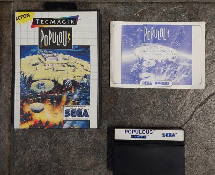 Populous (Sega master system tweedehands game), Games en Spelcomputers, Spelcomputers | Sega, Ophalen of Verzenden