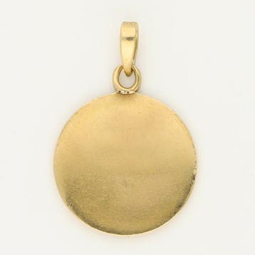Hanger - 14 karaat Geel goud Diamant (Natuurlijk) - Robijn