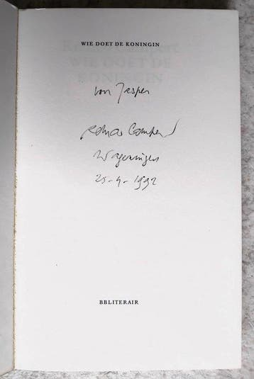 Gesigneerd; Remco Campert - Wie doet de koningin, Dagboek