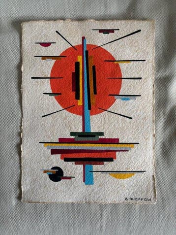 Boris Alepkow (XX) - Komposition - Bauhaus - Suprematismus -, Antiek en Kunst