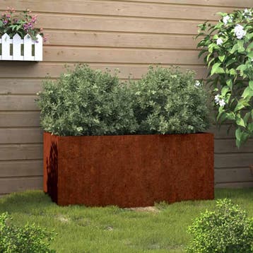 vidaXL Plantenbak 62x30x29 cm cortenstaal, Verzenden