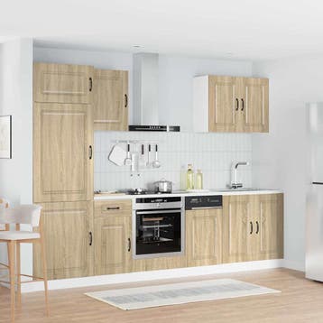 vidaXL 7-delige Keukenkastenset Kalmar bewerkt hout sonoma, Verzenden