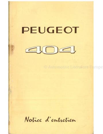 1964 PEUGEOT 404 SEDAN INSTRUCTIEBOEKJE FRANS, Auto diversen, Handleidingen en Instructieboekjes