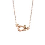 Fred - Ketting met hanger roze goud