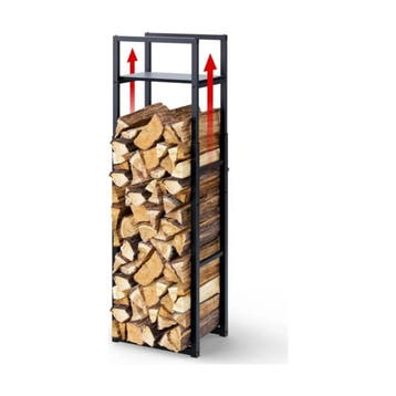 VOUNOT brandhoutrek metaal verstelbaar 45x32x170 cm, zwart, Ophalen of Verzenden, Nieuw