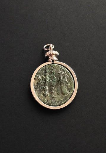 Grec antique mycénien Bronze Coin pendant (Sans prix de