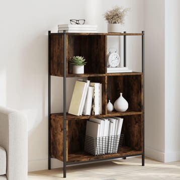 vidaXL Boekenkast 72x28x109 cm bewerkt hout gerookt, Huis en Inrichting, Verzenden, Nieuw