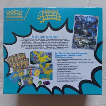 Pokémon - 1 Elite trainer box - Megaevoluzione Ascesa Eroica, Hobby en Vrije tijd, Nieuw