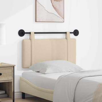 vidaXL Hangend hoofdbord Crème Stof, Huis en Inrichting, Slaapkamer | Bedden, Verzenden, Nieuw