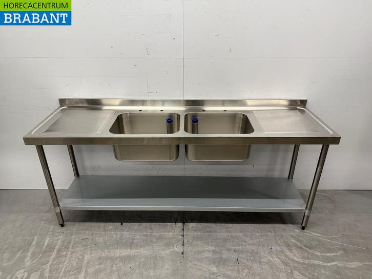 Table de rinçage Vogue en acier inoxydable Double évier 210, Articles professionnels, Horeca | Autre, Envoi