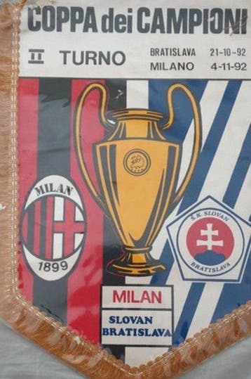Milan - Coppa dei Campioni - 1992 - Drapeau/fanion, Collections