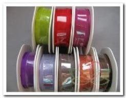 Lint Vivant Organza met draad 14 Azalea 25 mm per rol, Nieuw
