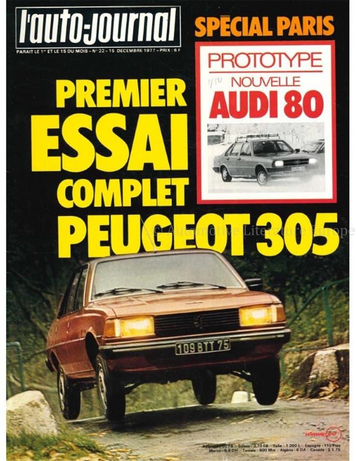 1977 LAUTO-JOURNAL MAGAZINE 22 FRANS, Livres, Autos | Brochures & Magazines