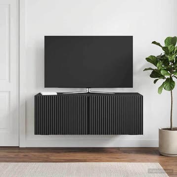 vidaXL Wandmontage TV-kast Zwart 78,5 x 31 x 30 cm Bewerkt, Verzenden, Nieuw