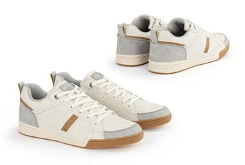 2dekans | Milanoro Off White Low PU Leather Sneakers – Heren, Ophalen of Verzenden, Nieuw