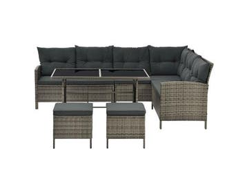 Veiling - Polyrotan Loungeset - Manacor - Grijs