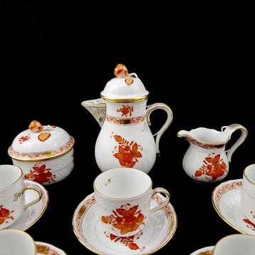 Herend - Koffieservies voor 6 (15) - Porselein - Apponyi AOG