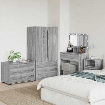 vidaXL Opbergkast 80 x 48 x 57 cm Bewerkt hout Grijs Sonoma, Verzenden