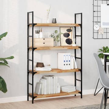 vidaXL Wandschappen 2 st zwevend olieafwerking 100x20x4 cm, Verzenden, Nieuw