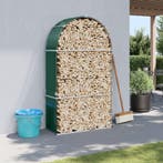 vidaXL Haardhoutopslag 120x45x210 cm gegalvaniseerd staal, Verzenden