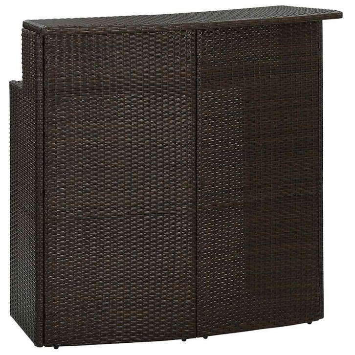 vidaXL Tuinbartafel 120x55x110 cm poly rattan bruin, Tuin en Terras, Tuintafels, Nieuw, Verzenden