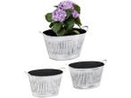 Veiling - Bloempot set van 3 vintage shabby chic, Nieuw
