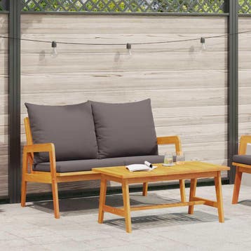 vidaXL 2 st Bistroset Massief Acacia Hout Olie Natuurlijk, Verzenden, Nieuw