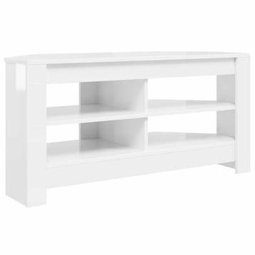 Meuble TV angle 102cm blanc - Retour client -34% (tv-meubel), Verzenden, Modern