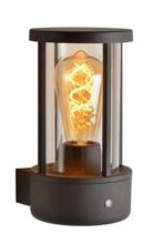 Lucide LORI - Wandlamp Buiten Ø 12 cm E27 IP44 Antraciet, Verzenden, Nieuw, Aluminium, Netvoeding