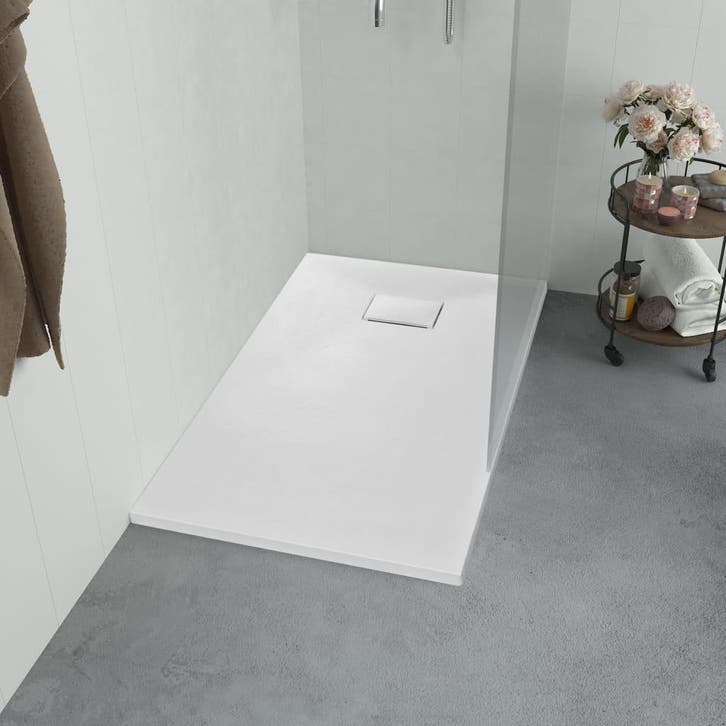 vidaXL Douchebak 100x80 cm SMC wit, Doe-het-zelf en Bouw, Sanitair, Nieuw, Verzenden