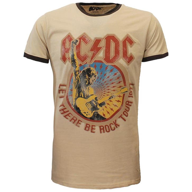 AC/DC Let There Be Rock Tour 1977 Ringer T-Shirt, Kleding | Heren, T-shirts
